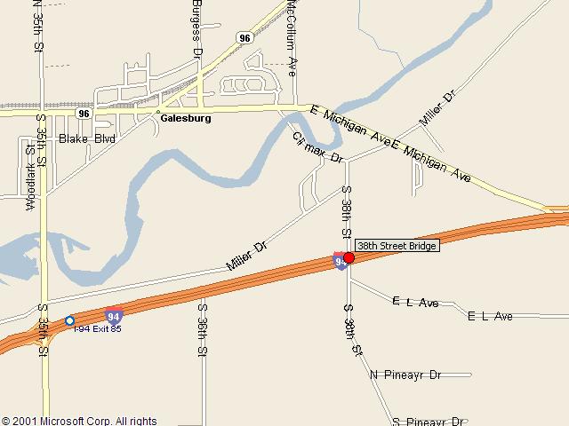 Map showing bridge location.