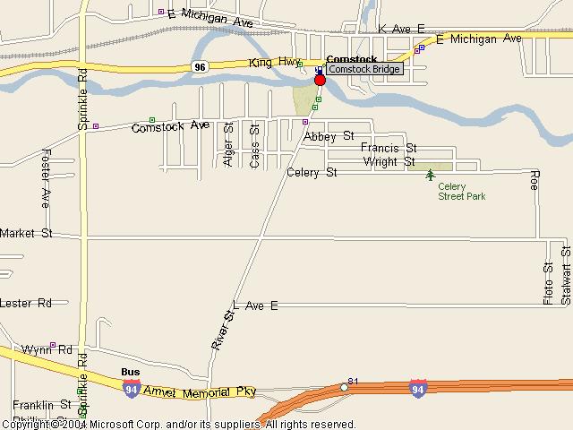 Map showing bridge location.
