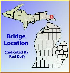 Map showing overview of bridge location.