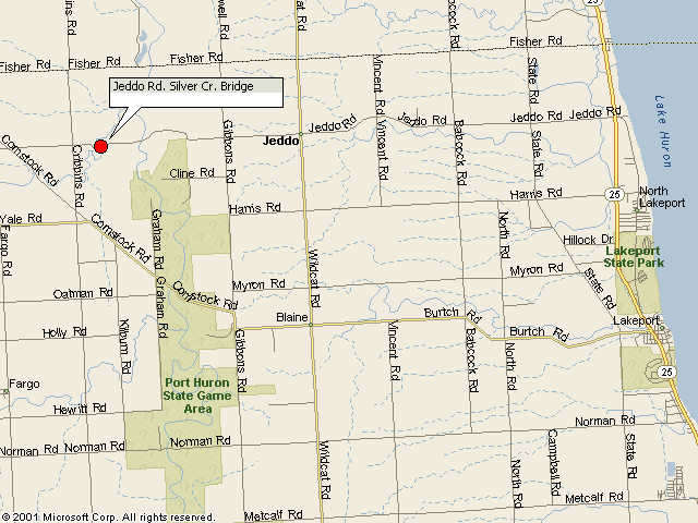 Map showing bridge location.