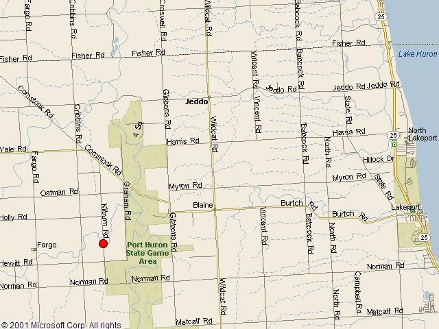 Map showing bridge location.