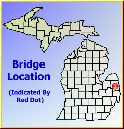 Map showing overview of bridge location.