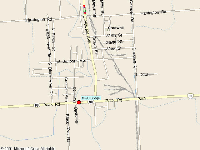 Map showing bridge location.
