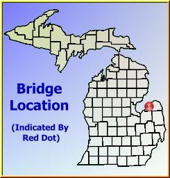 Map showing overview of bridge location.