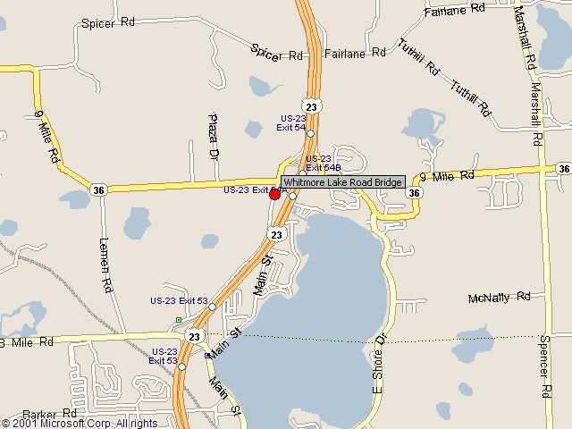 Map showing bridge location.