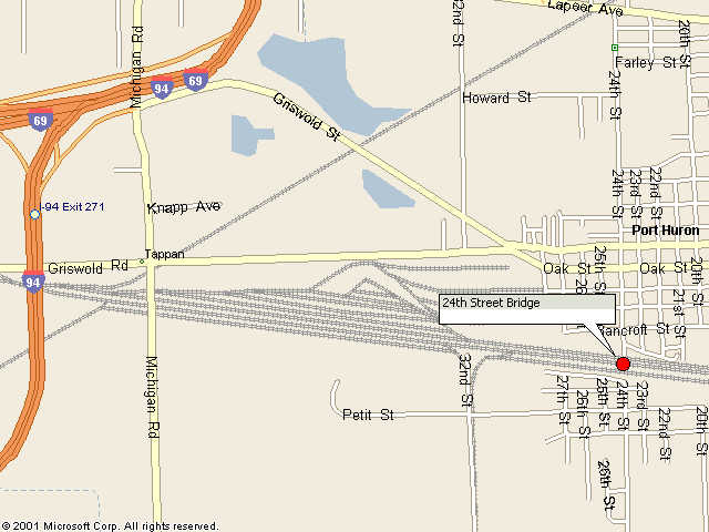 Map showing bridge location.