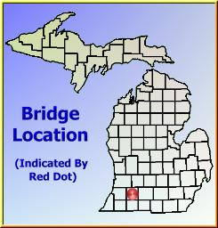 Map showing overview of bridge location.