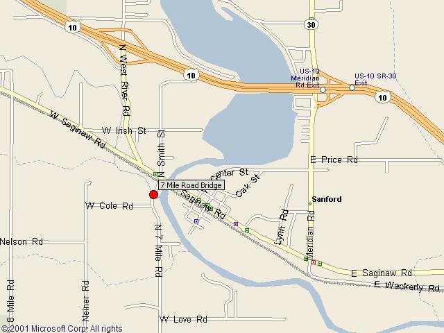 Map showing bridge location.