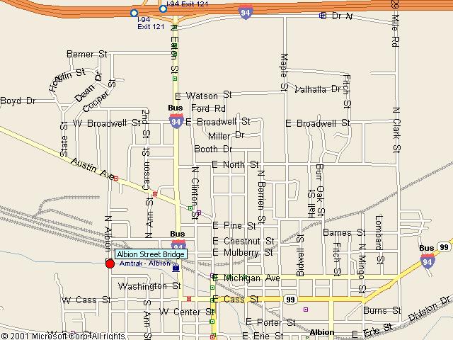 Map showing bridge location.
