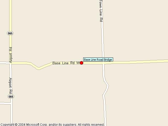 Map showing bridge location.