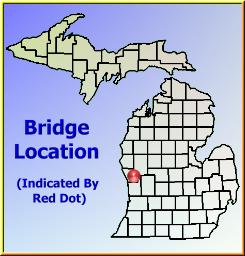 Map showing overview of bridge location.