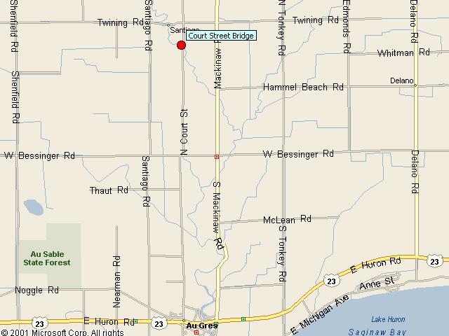 Map showing bridge location.