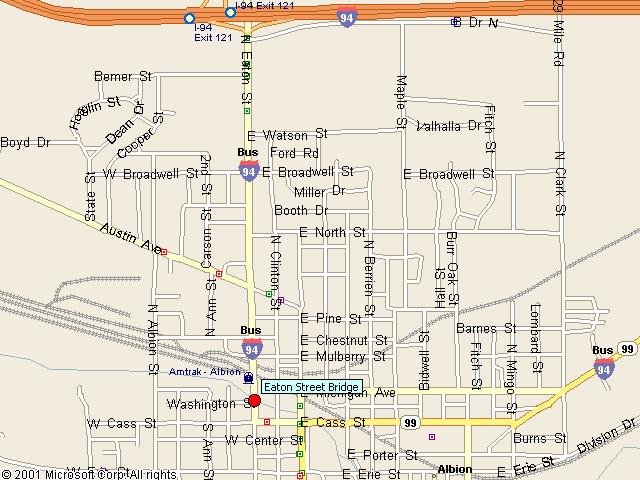 Map showing bridge location.