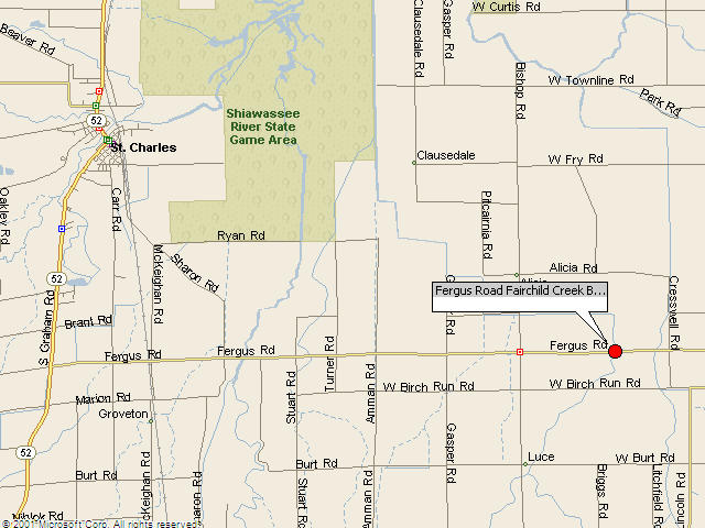 Map showing bridge location.