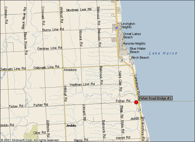 Map showing bridge location.