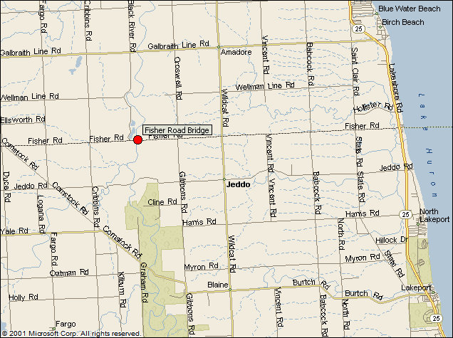 Map showing bridge location.