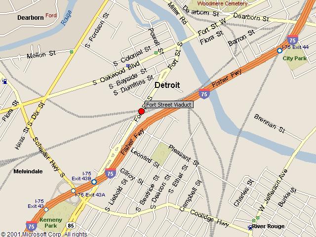 Map showing bridge location.