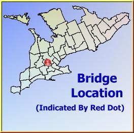 Map showing overview of bridge location.