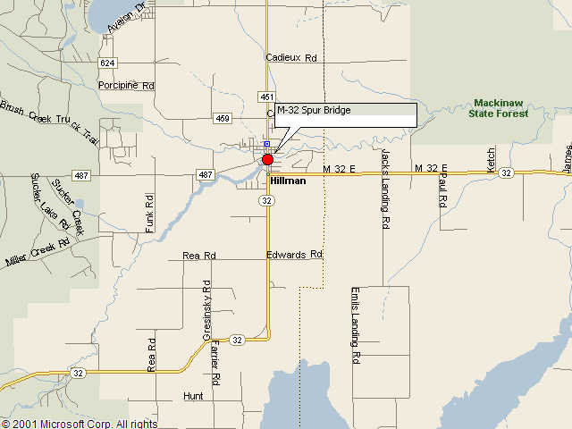 Map showing bridge location.