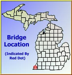 Map showing overview of bridge location.