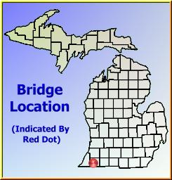Map showing overview of bridge location.
