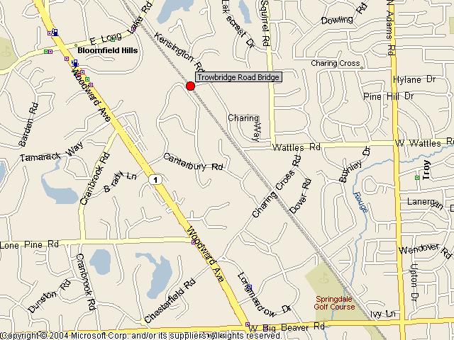 Map showing bridge location.