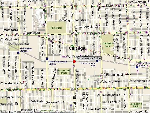 Map showing bridge location.