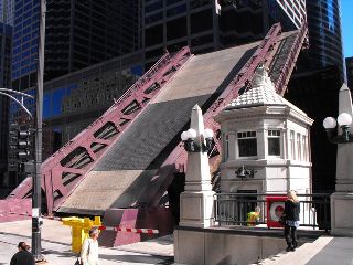 Monroe Street Bridge Raised