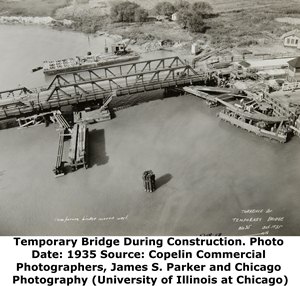 Temporary Torrence Avenue Bridge During Construction