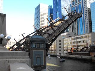 Washington Boulevard Bridge Raised