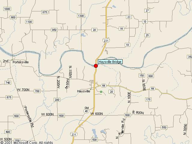 Map showing bridge location.