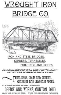 1893 Advertisement For Wrought Iron Bridge Company.