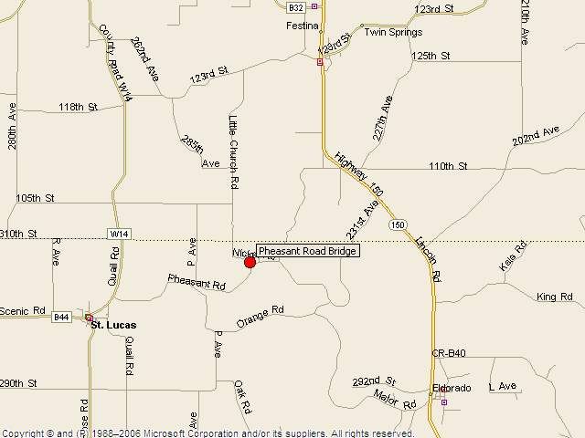 Map showing bridge location.