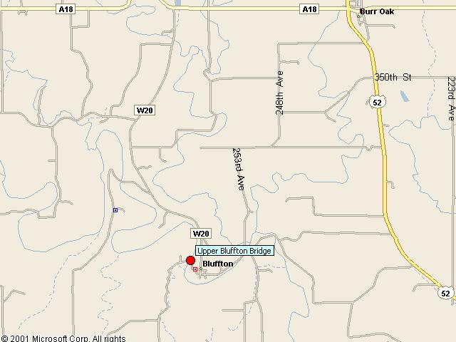 Map showing bridge location.