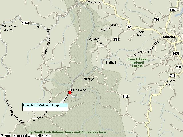 Map showing bridge location.
