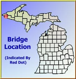 Map showing overview of bridge location.