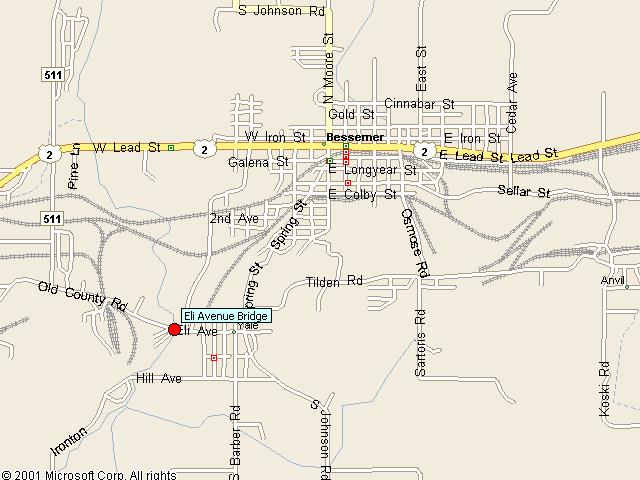 Map showing bridge location.