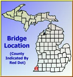 Map showing overview of bridge location.