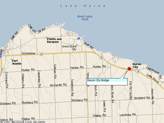 Map showing bridge location.
