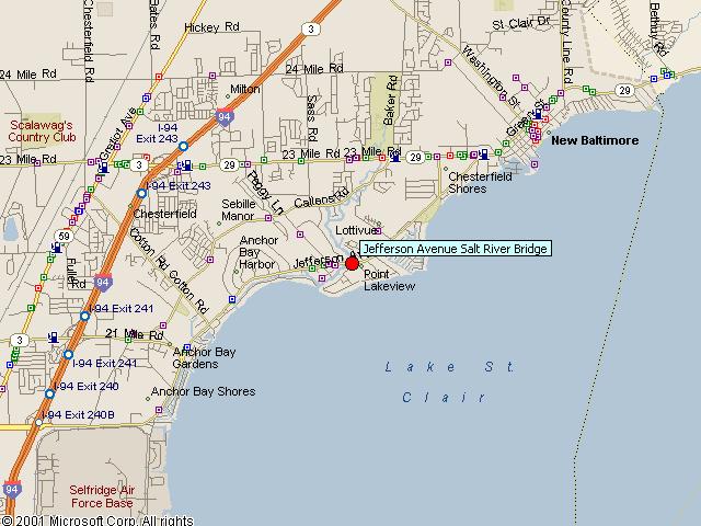 Map showing bridge location.