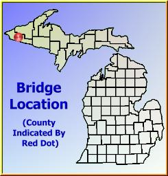 Map showing overview of bridge location.