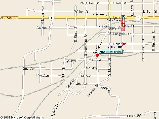 Map showing bridge location.