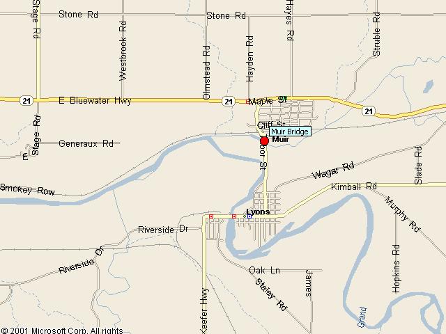 Map showing bridge location.