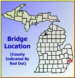Map showing overview of bridge location.