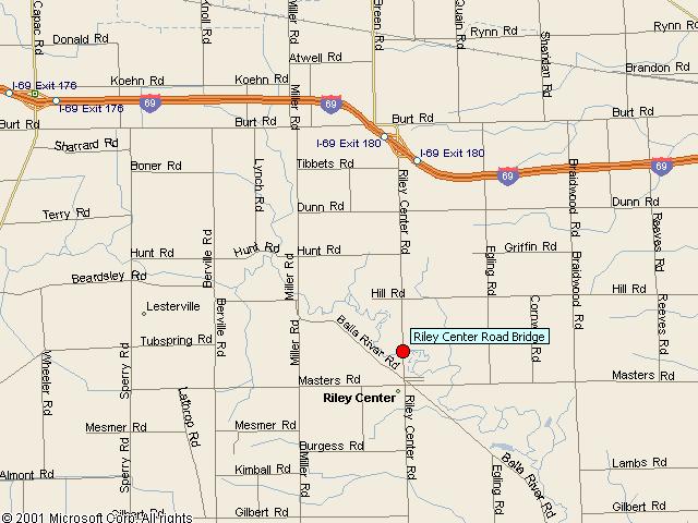 Map showing bridge location.