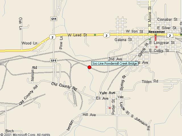 Map showing bridge location.