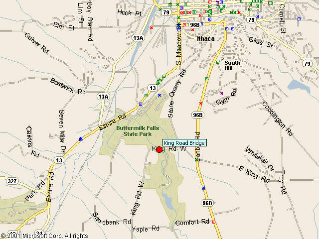 Map showing bridge location.