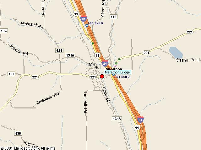Map showing bridge location.
