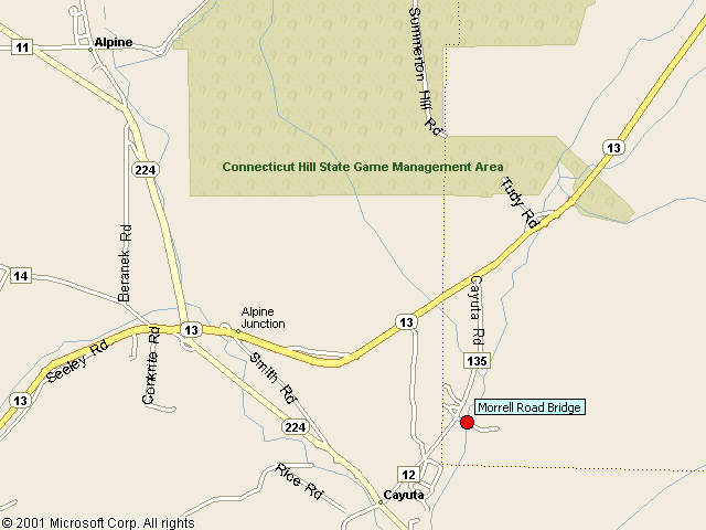 Map showing bridge location.