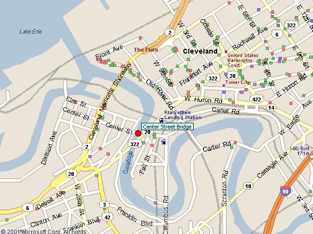 Map showing bridge location.